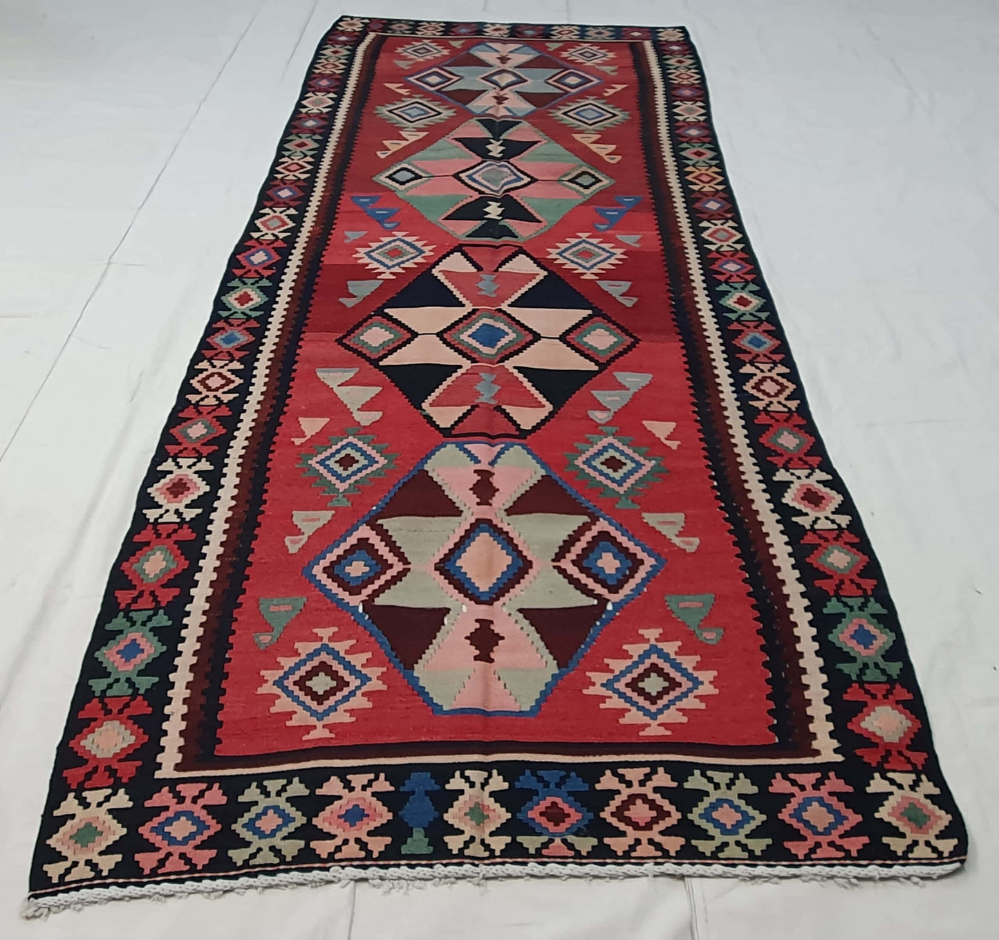 Antique Sahsavan Kilim 392x142cm | Rug# 3233