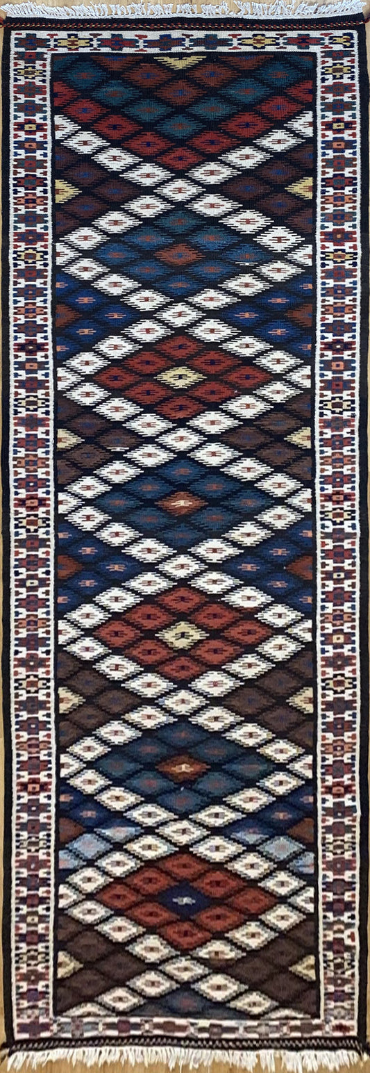 Antique Shahsavan Kilim 366x112cm | Rug# 3326