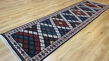 Antique Shahsavan Kilim 366x112cm | Rug# 3326