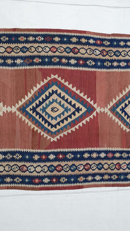 Antique Kurdi Kilim, circa 1910, Persia,  426x110cm | Rug# 3327