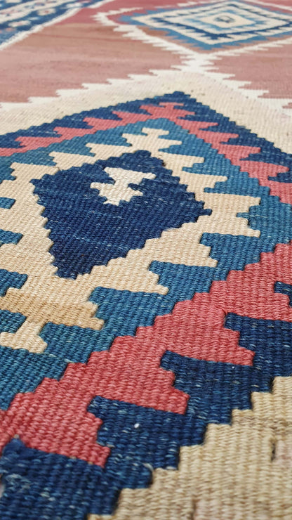 Antique Kurdi Kilim, circa 1910, Persia,  426x110cm | Rug# 3327