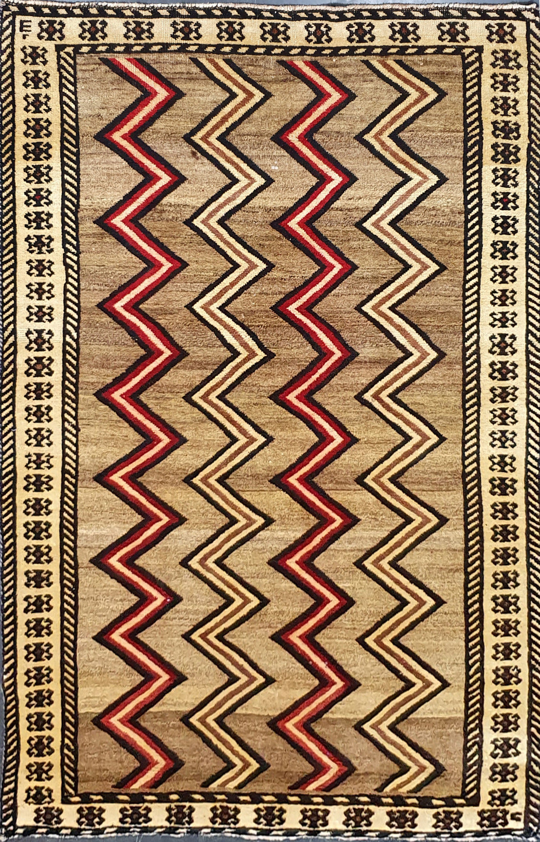 Nomadic Bakhtiari Gabbeh 212x116cm | Rug# 3535