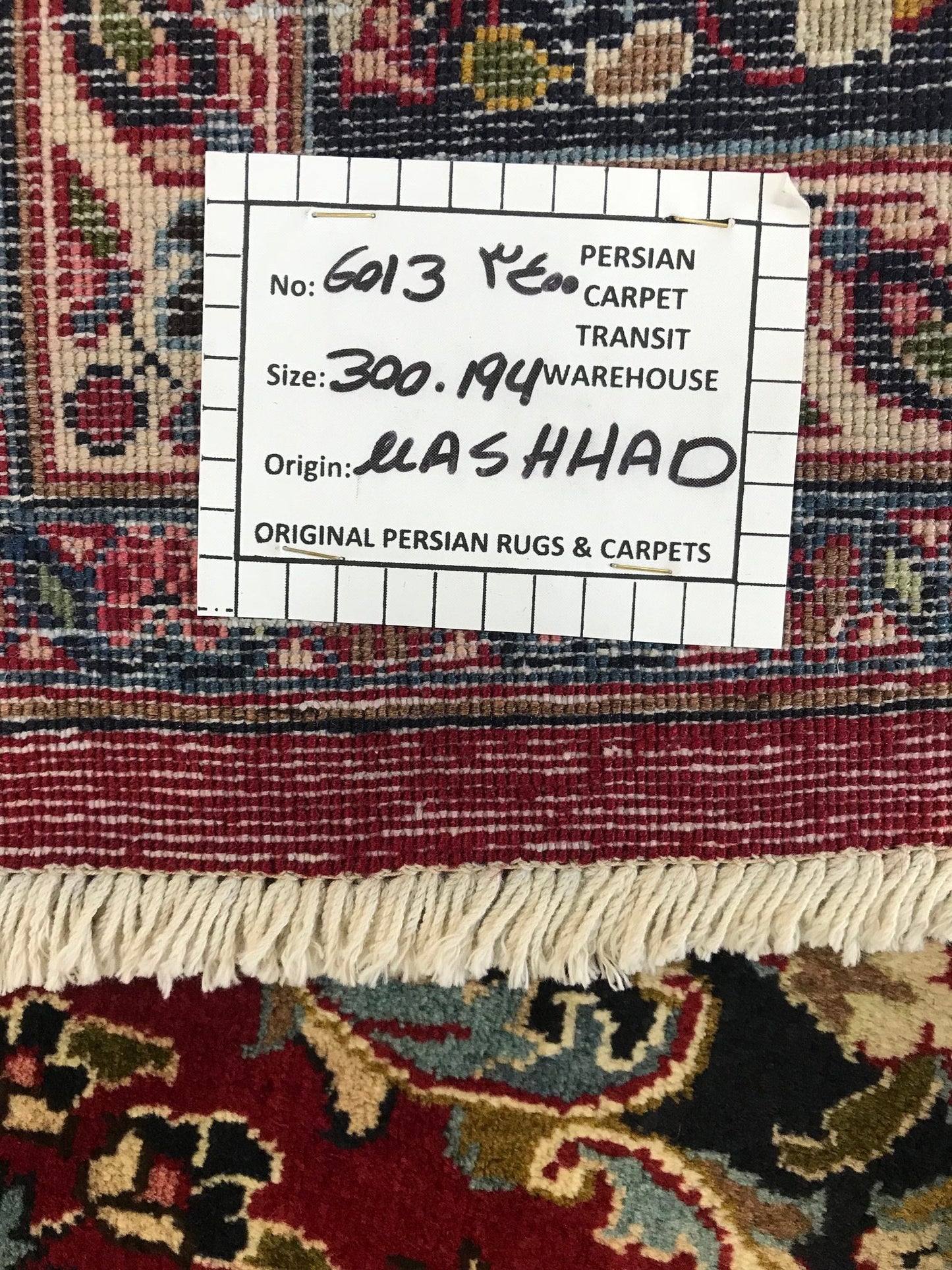 Vintage Persian Mashad 300x194cm | Rug# 6013