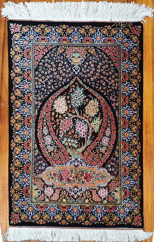 Superfine Qum Silk 90x62cm | Rug# 6422