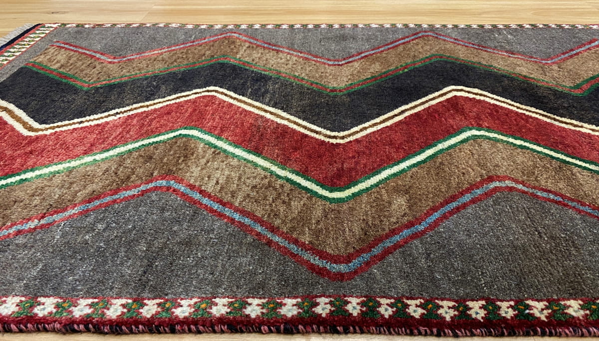 Vintage Qashqai Gabbeh 145x90cm | Rug# 6956