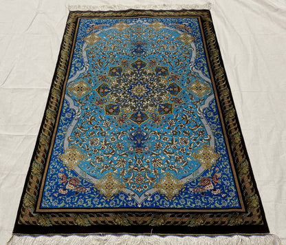 Superfine Caspian Silk-Qum 163x100cm