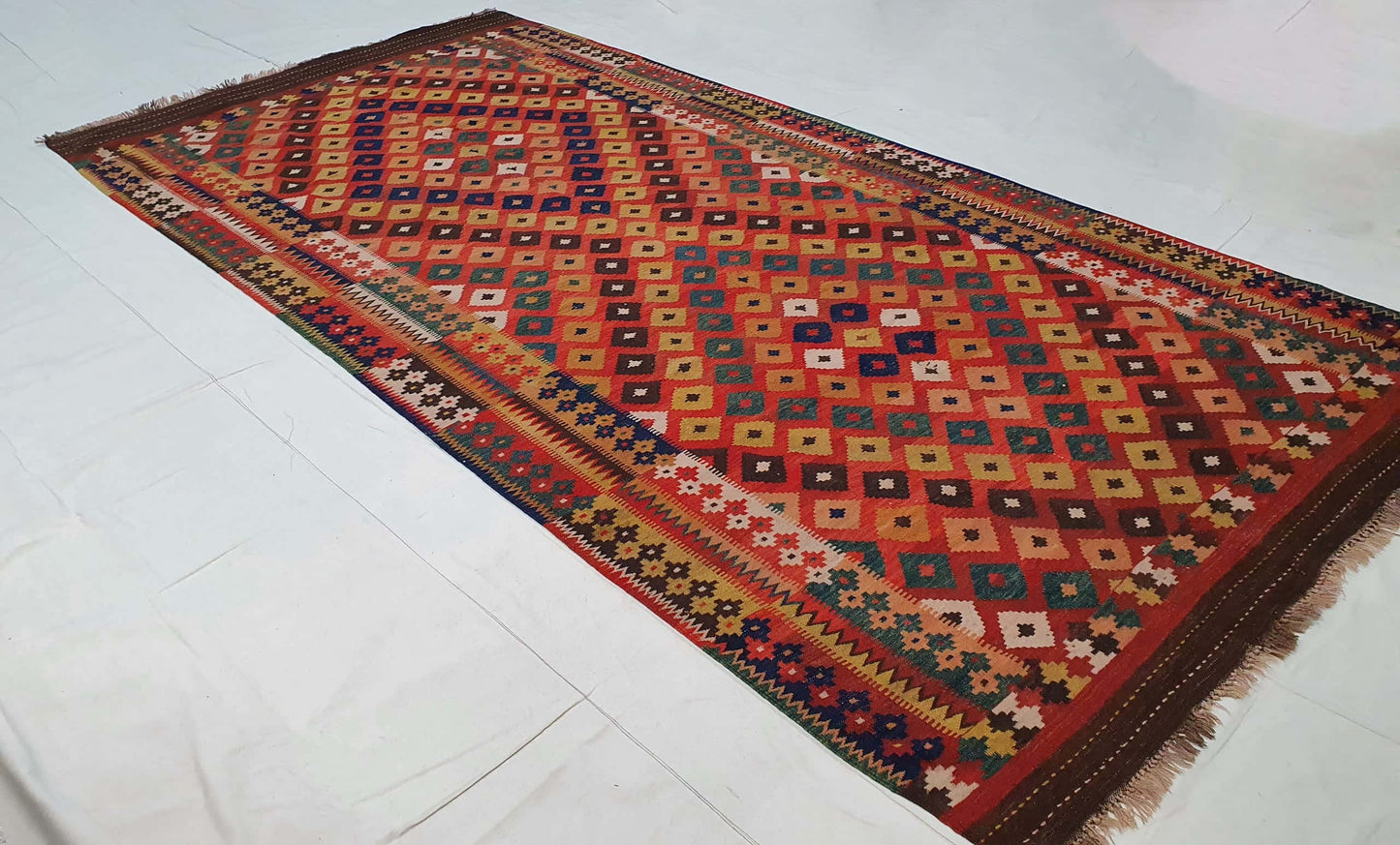 Antique Nomadic Kilim 420x202cm | Rug# 98A