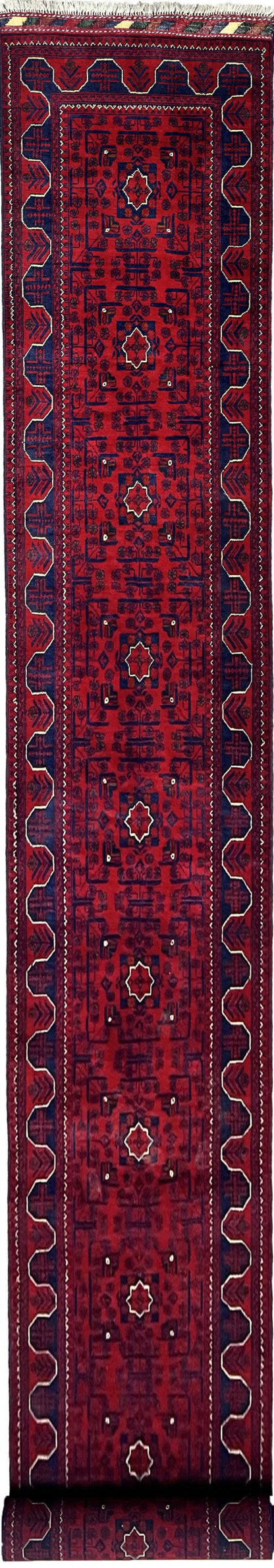 Very fine Ersari Turkaman weave Khiva Hall-Runner, 585x80cm | Rug#26534