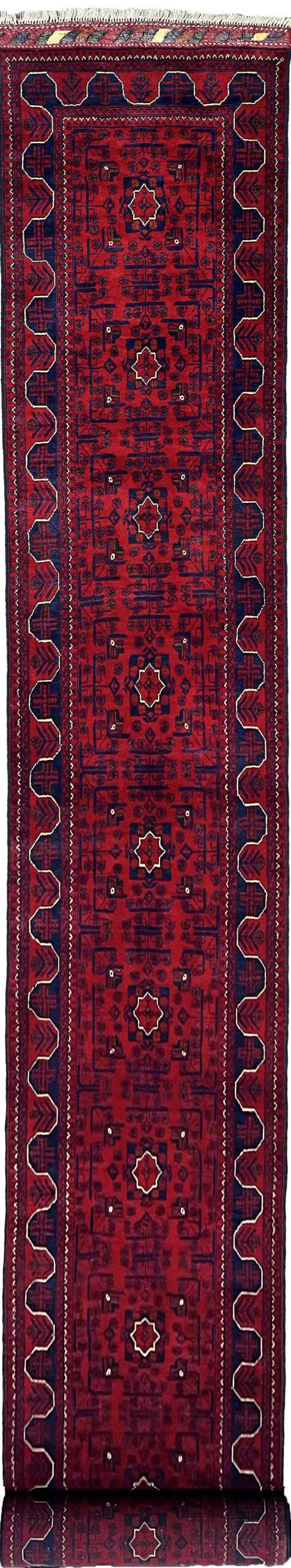 Ersari Turkaman in Belgic wool quality 581x79cm | Rug#26535