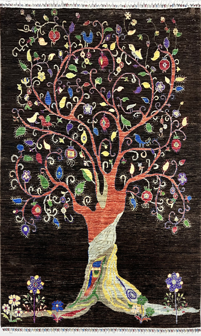 Afghan Turkaman weave, Modern tree of Life design 239x169cm | Rug#26547