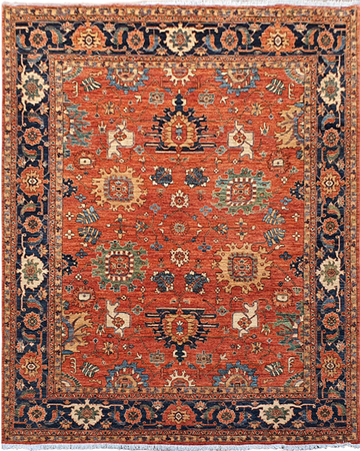 Afghan Turkaman Heriz-serapi-inspired 294x243cm