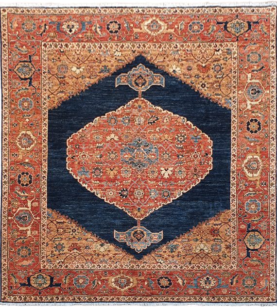 Afghan Turkaman Heriz-serapi-inspired 287x245