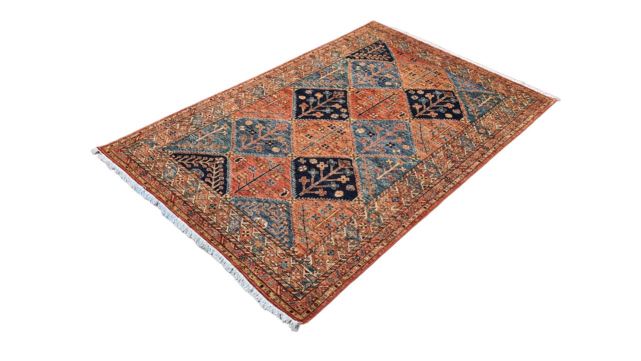 Afghan Turkaman weave, 19th-century Caucasian inspired, 237x151cm | Rug# 26721