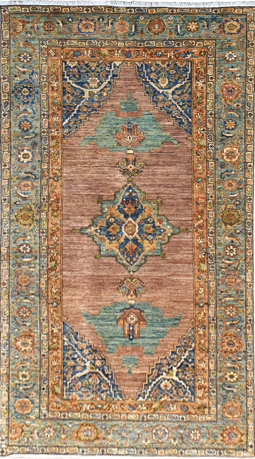 Afghan Turkaman Oushak-inspired 350x179cm