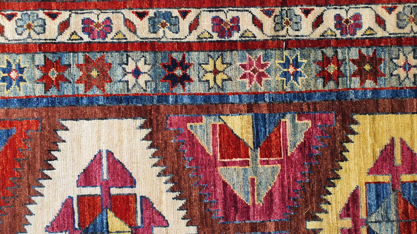 Aghan Turkaman weave, 19th century Caucasian Inspired 366x87cm | Rug# 26728