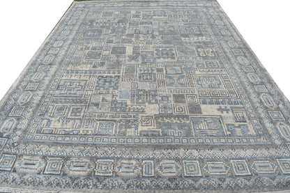 Ancient Mosaic in Pure silk 361x272cm | Rug# 31629