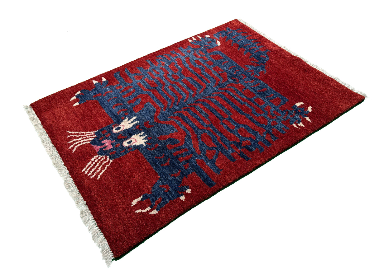 Afghan Re-Weave Antique Tibetan Dragon Rug 173×126 cm | Rug# 1001TDE