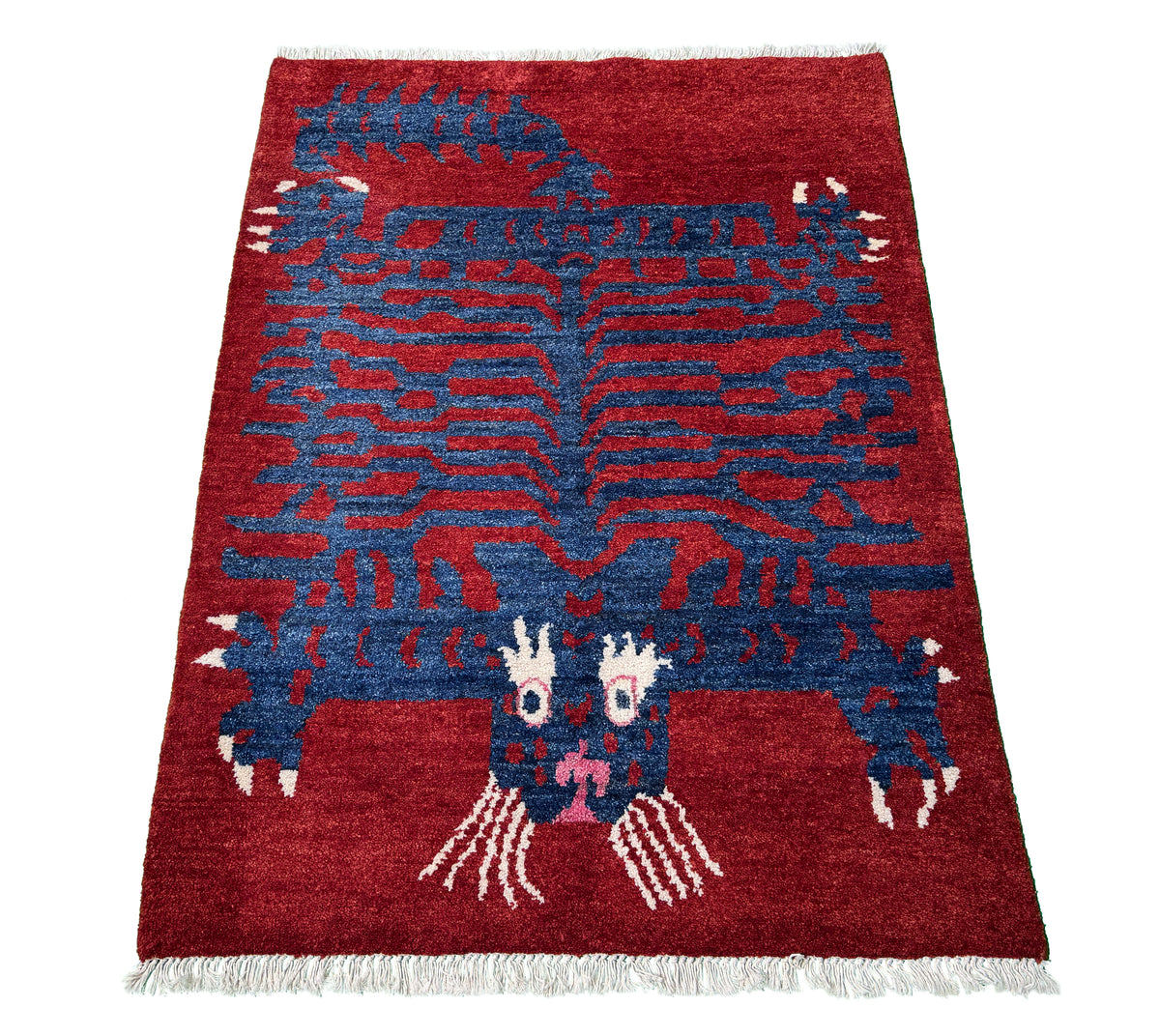 Afghan Re-Weave Antique Tibetan Dragon Rug 173×126 cm | Rug# 1001TDE