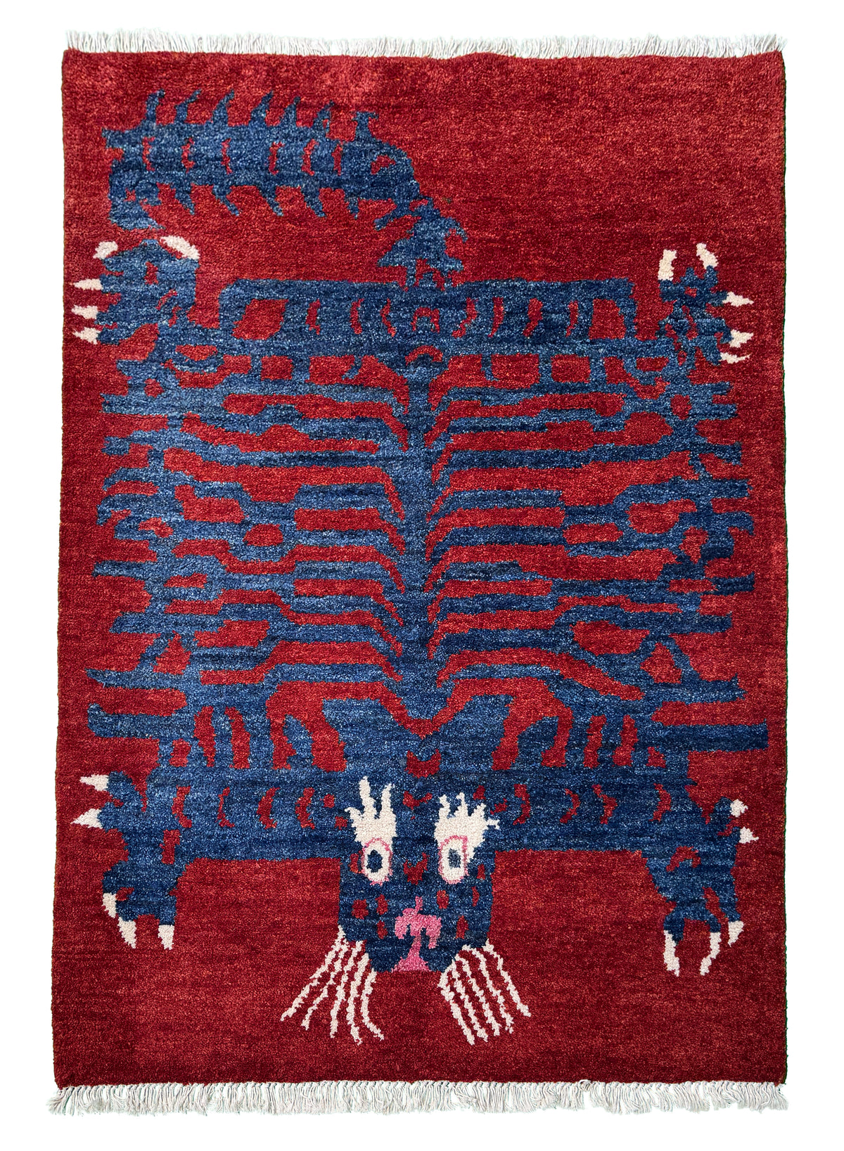 Afghan Re-Weave Antique Tibetan Dragon Rug 173×126 cm | Rug# 1001TDE