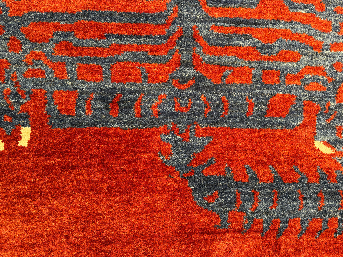 Afghan Re-Weave Antique Tibetan Dragon Rug 173×126 cm | Rug# 1001TDE