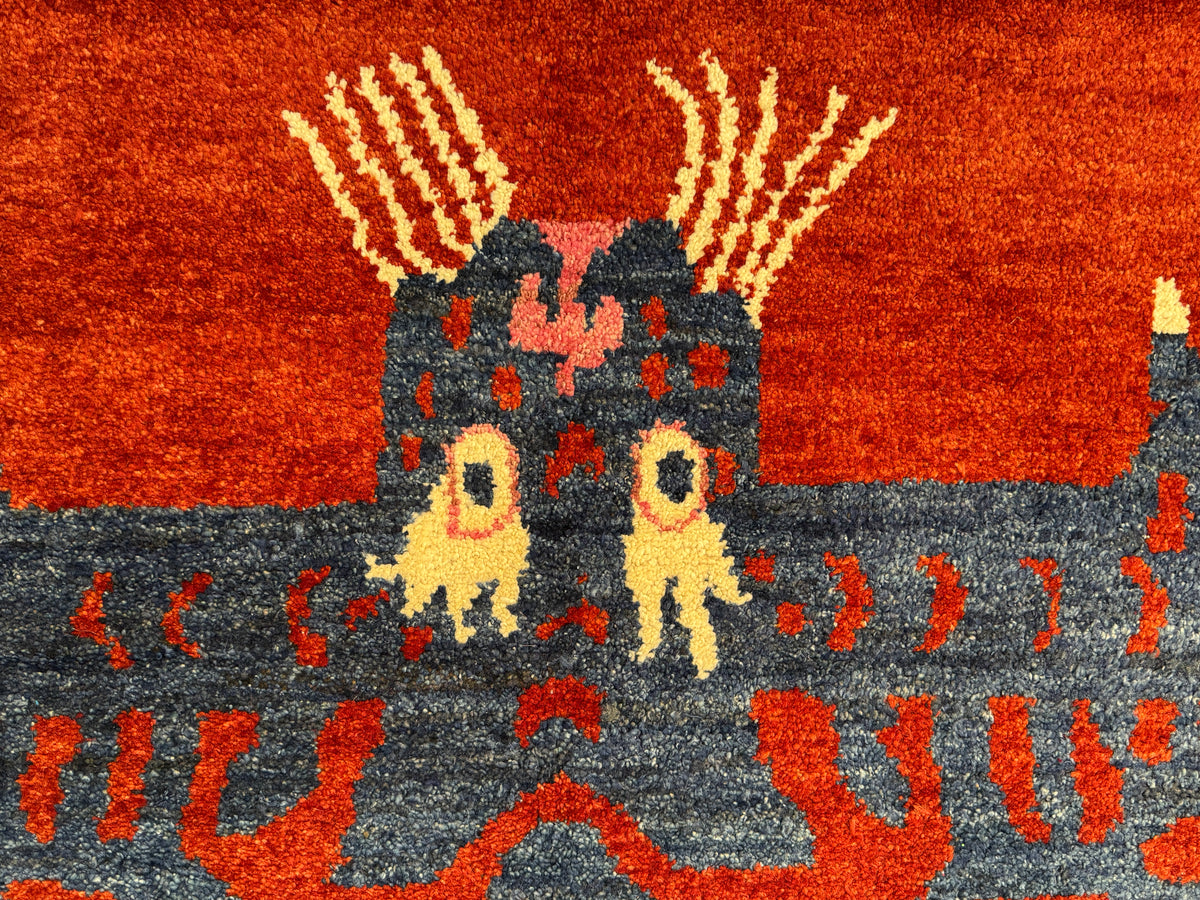 Afghan Re-Weave Antique Tibetan Dragon Rug 173×126 cm | Rug# 1001TDE