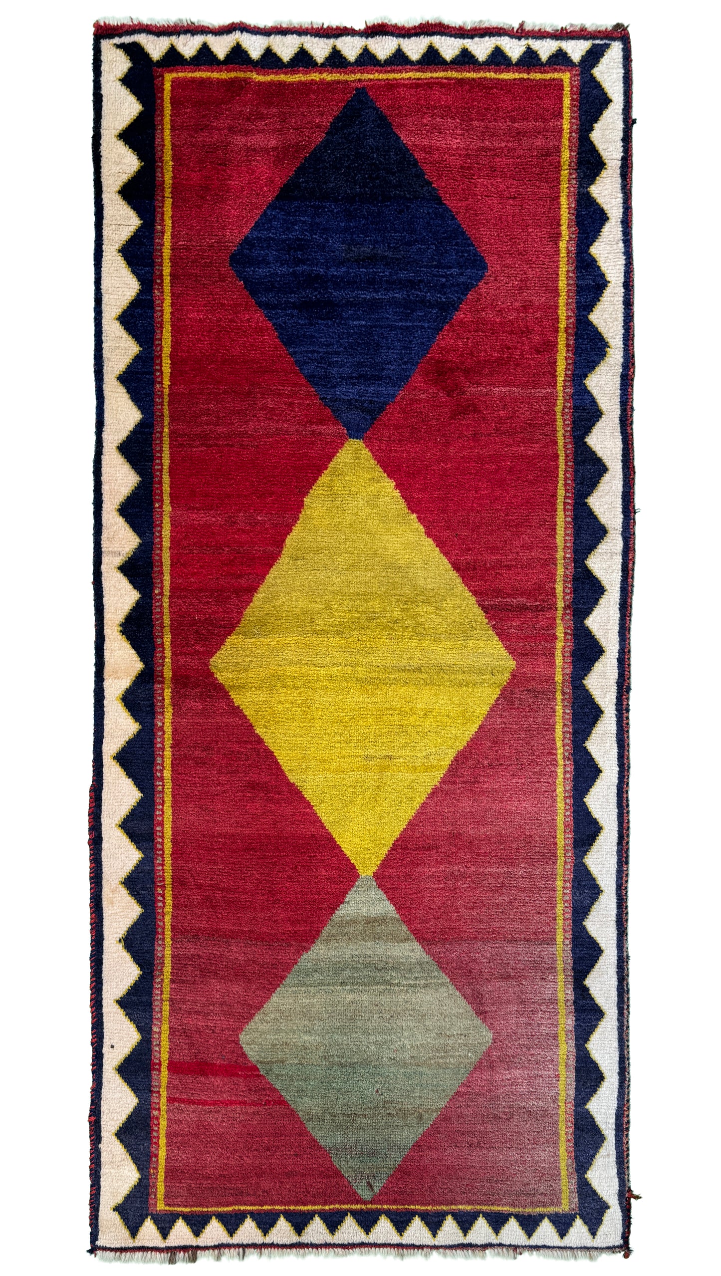 Vintage Nomadic Gabbeh   236x107 cm | Rug# 1001T