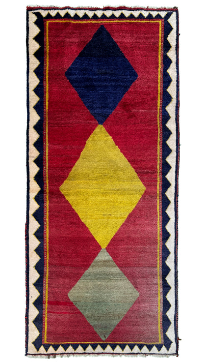 Vintage Nomadic Gabbeh   236x107 cm | Rug# 1001T