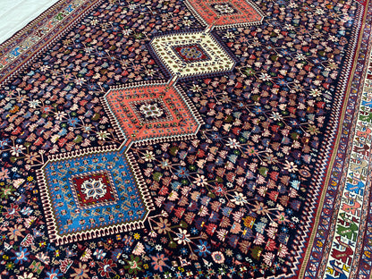 Rare Aliabad Yalameh Persian Rug 309x203 cm | Rug# 10066