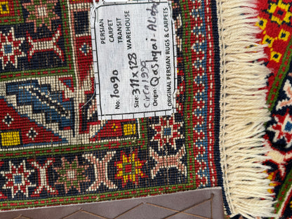 Tribal Aliabad Qashqai 311x128cm | Rug# 10090