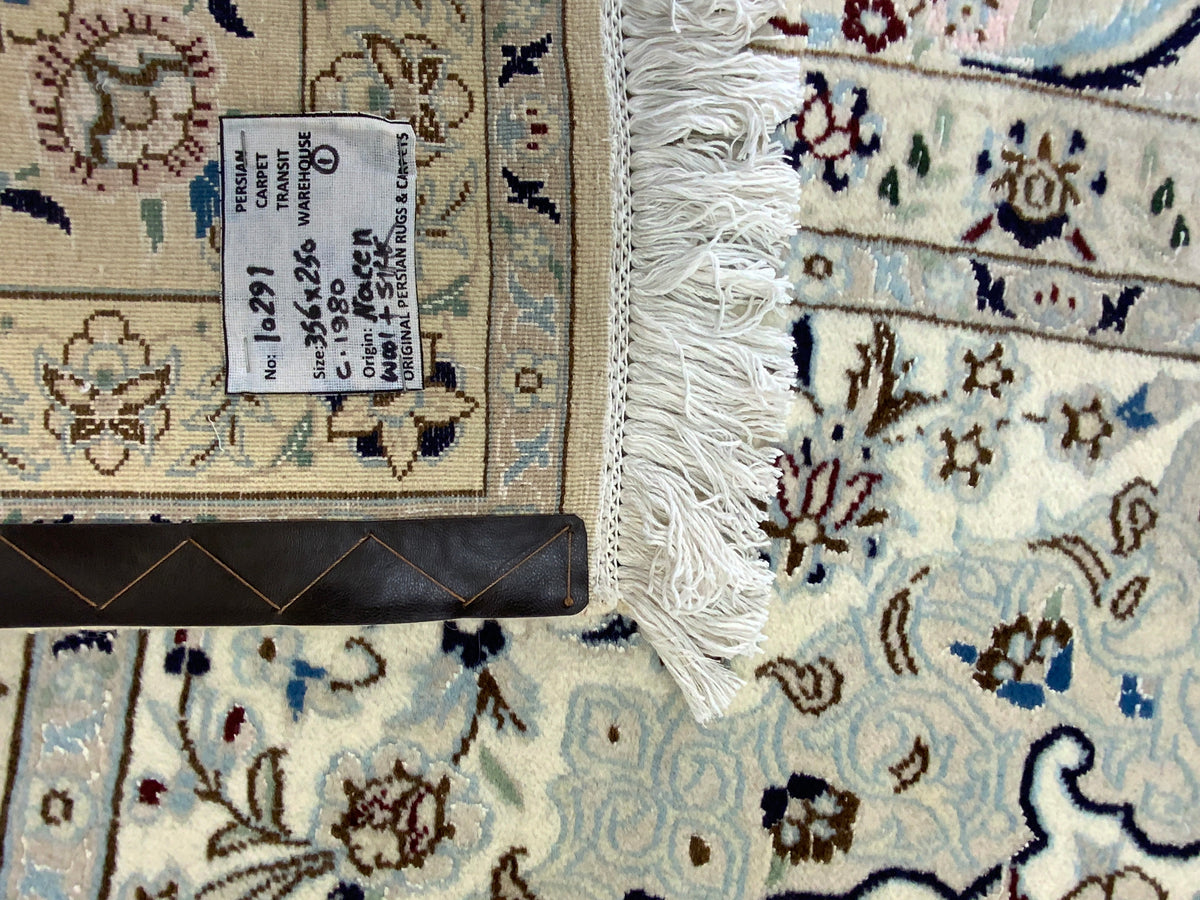 Rare Persian Nain 9LA Wool & Silk Rug 356x250 cm | Rug# 10291