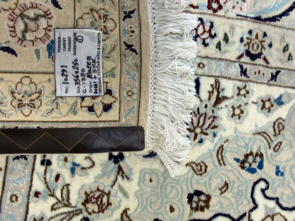 Rare Persian Nain 9LA Wool & Silk Rug 356x250 cm | Rug# 10291