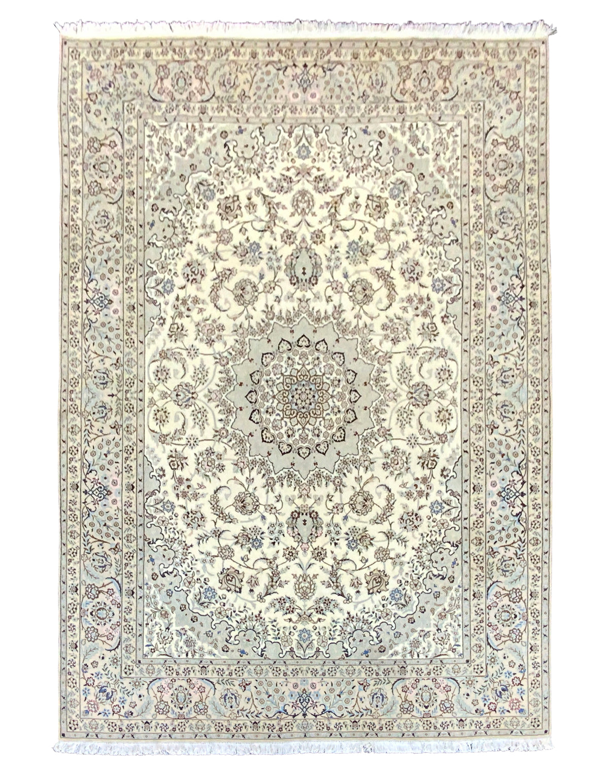 Rare Persian Nain 9LA Wool & Silk Rug 356x250 cm | Rug# 10291