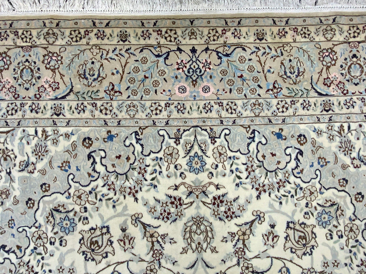 Rare Persian Nain 9LA Wool & Silk Rug 356x250 cm | Rug# 10291