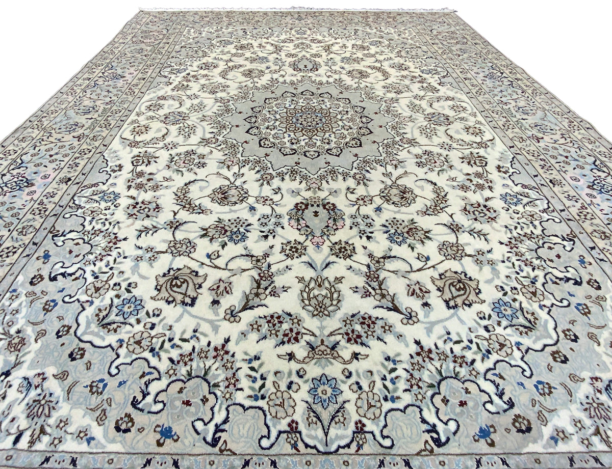 Rare Persian Nain 9LA Wool & Silk Rug 356x250 cm | Rug# 10291