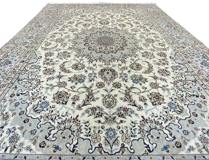 Rare Persian Nain 9LA Wool & Silk Rug 356x250 cm | Rug# 10291