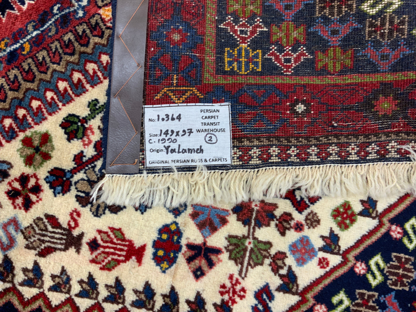 Yalameh-Aliabad, circa 1990, all wool, south Persia  149x97 cm | Rug#10364
