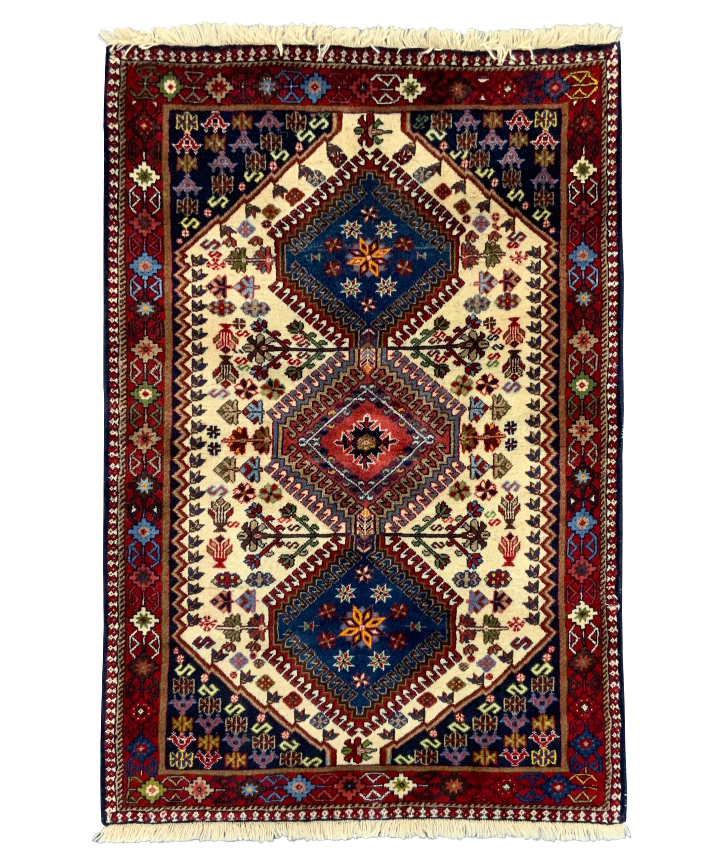 Yalameh-Aliabad, circa 1990, all wool, south Persia  149x97 cm | Rug#10364