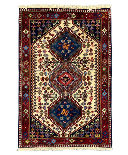 Yalameh-Aliabad, circa 1990, all wool, south Persia  149x97 cm | Rug#10364
