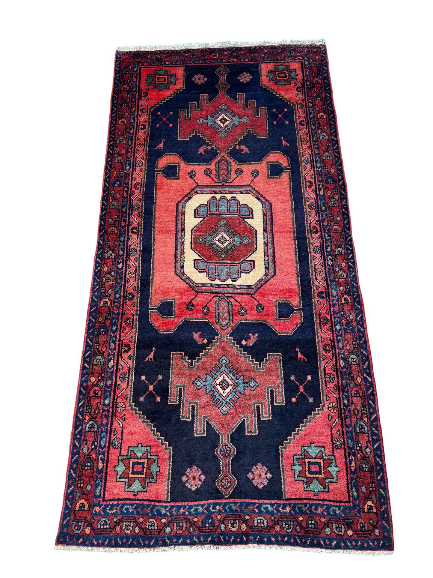 Tribal Shahsavand day-bed rug, Persia 232×111 cm | Rug# 10549