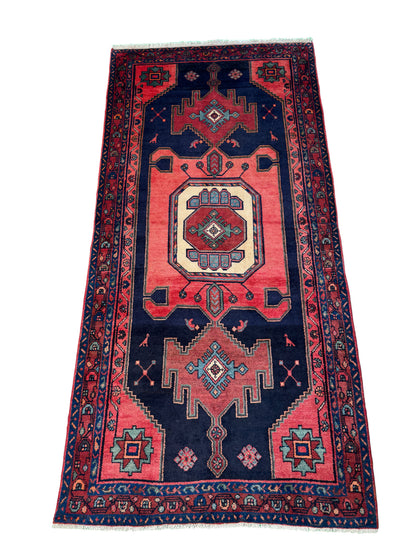 Tribal Shahsavand day-bed rug, Persia 232×111 cm | Rug# 10549