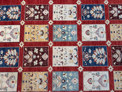 Afghan Turkaman weave, Graden design 230×161 cm | Rug# 10642