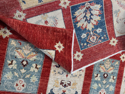 Afghan Turkaman weave, Graden design 230×161 cm | Rug# 10642