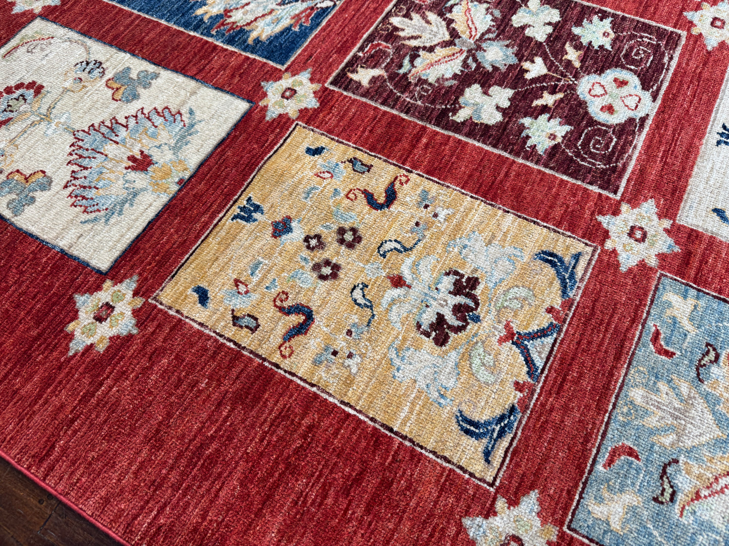 Afghan Turkaman weave, Graden design 230×161 cm | Rug# 10642