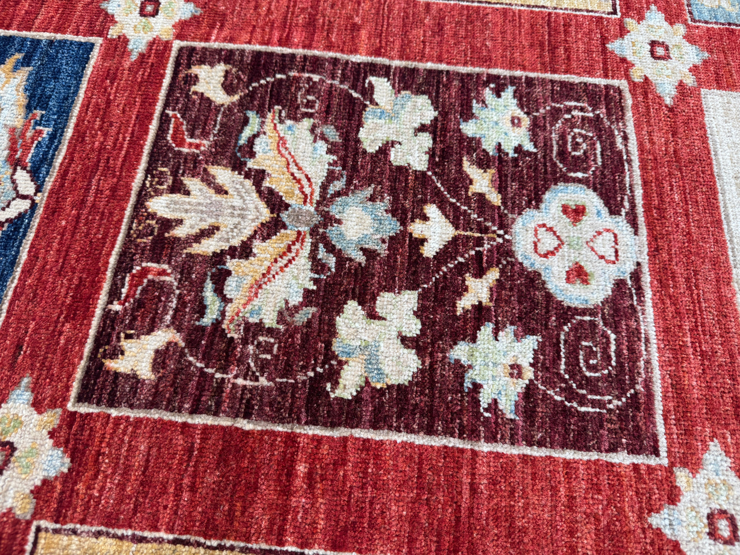 Afghan Turkaman weave, Graden design 230×161 cm | Rug# 10642