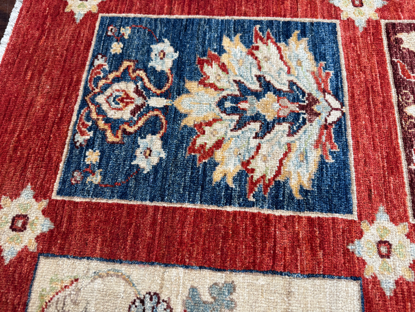 Afghan Turkaman weave, Graden design 230×161 cm | Rug# 10642