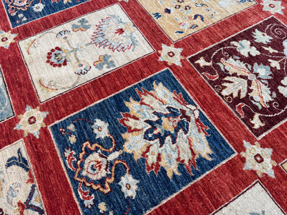 Afghan Turkaman weave, Graden design 230×161 cm | Rug# 10642