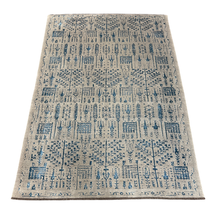 Transitional classic rug, fine wool and bamboo-silk 298x208cm | Rug# 10649