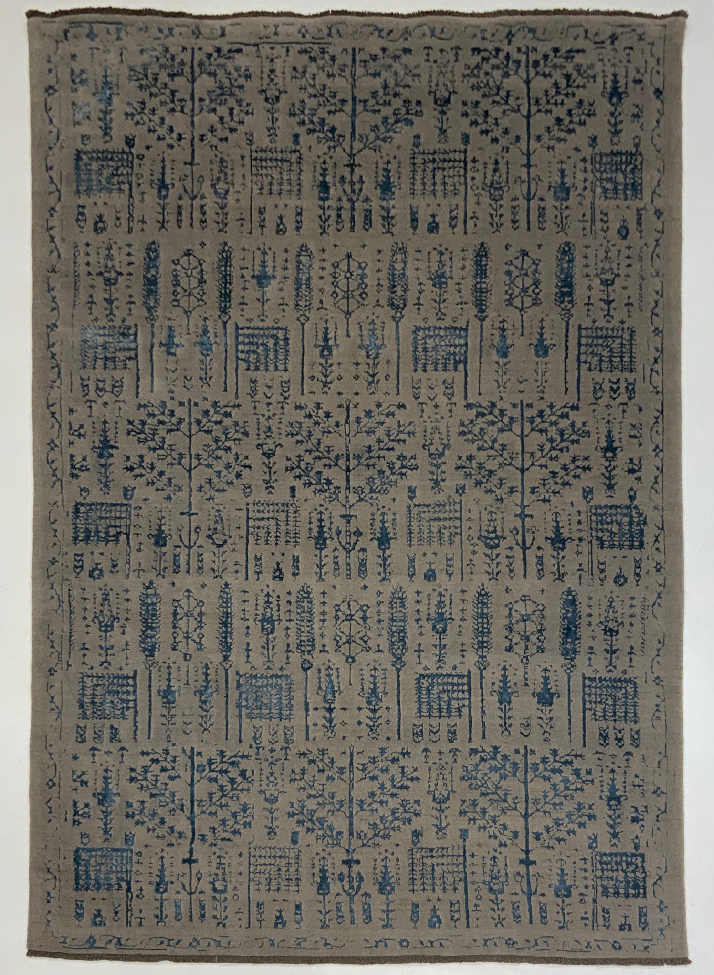 Transitional classic rug, fine wool and bamboo-silk 298x208cm | Rug# 10649