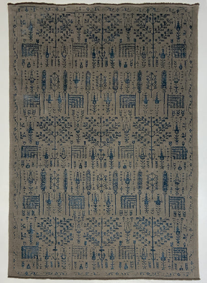 Transitional classic rug, fine wool and bamboo-silk 298x208cm | Rug# 10649