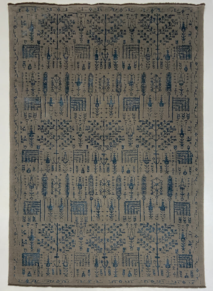 Transitional classic rug, fine wool and bamboo-silk 298x208cm | Rug# 10649